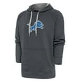 thumbnail image 1 of Men's Antigua Charcoal Detroit Lions Victory Chenille Pullover Hoodie, 1 of 2