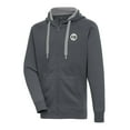 thumbnail image 1 of Men's Antigua Charcoal Detroit Pistons Metallic Logo Victory Raglan Full-Zip Hoodie, 1 of 1