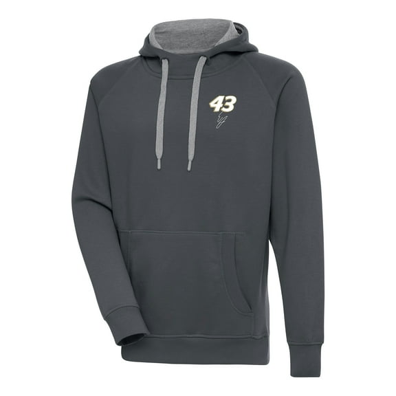 Men's Antigua Charcoal Erik Jones Victory Pullover Hoodie
