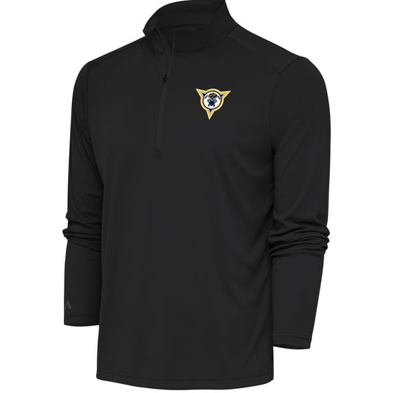 Men's Antigua Charcoal Fort Wayne Mad Ants Tribute Quarter-Zip Pullover Top