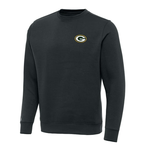 Men's Antigua Charcoal Green Bay Packers Victory Pullover Sweatshirt