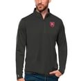 thumbnail image 1 of Men's Antigua Charcoal Harvard Crimson Tribute Quarter-Zip Top, 1 of 1