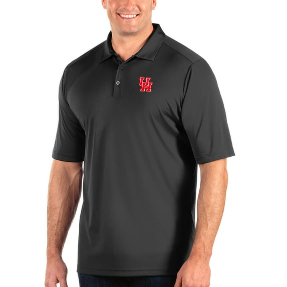Men's Antigua Charcoal Houston Cougars Big & Tall Tribute Polo