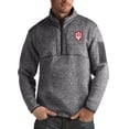 thumbnail image 1 of Men's Antigua Charcoal Indiana Hoosiers Fortune Big & Tall Quarter-Zip Pullover Jacket, 1 of 1