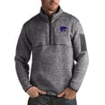 thumbnail image 1 of Men's Antigua Charcoal Kansas State Wildcats Fortune Big & Tall Quarter-Zip Pullover Jacket, 1 of 1