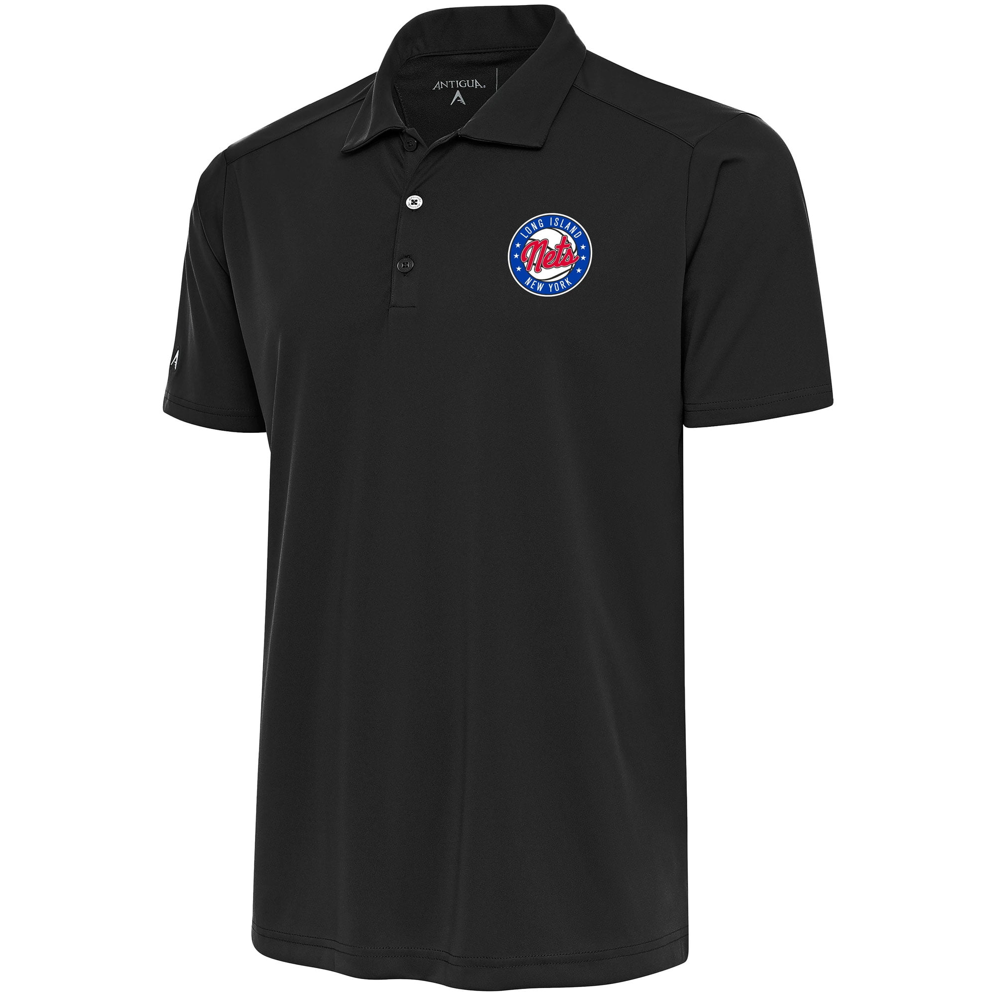 Men's Antigua Charcoal Long Island Nets Big & Tall Tribute Polo