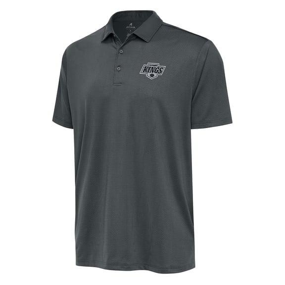 Men's Antigua Charcoal Los Angeles Kings Ellipse Polo