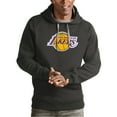 thumbnail image 1 of Men's Antigua Charcoal Los Angeles Lakers Team Logo Victory Pullover Hoodie, 1 of 1