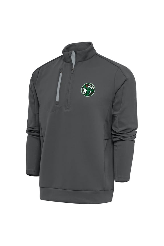 Men's Antigua  Charcoal Maine Celtics Generation Quarter-Zip Pullover Top