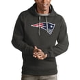 thumbnail image 1 of Men's Antigua Charcoal New England Patriots Victory Pullover Hoodie, 1 of 1