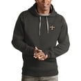 thumbnail image 1 of Men's Antigua Charcoal New Orleans Saints Logo Victory Pullover Hoodie, 1 of 1