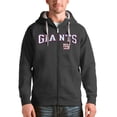 thumbnail image 1 of Men's Antigua Charcoal New York Giants Wordmark Victory Full-Zip Hoodie, 1 of 1