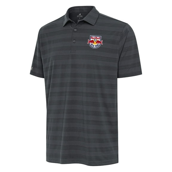 Men's Antigua Charcoal New York Red Bulls Tunnel Polo