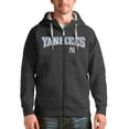 thumbnail image 1 of Men's Antigua Charcoal New York Yankees Team Logo Victory Full-Zip Hoodie, 1 of 1