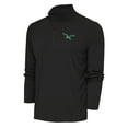thumbnail image 1 of Men's Antigua Charcoal Philadelphia Eagles Team Logo Throwback Tribute Quarter-Zip Pullover Top, 1 of 1