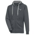 thumbnail image 1 of Men's Antigua Charcoal Philadelphia Eagles Throwback Logo Victory Full-Zip Hoodie, 1 of 1