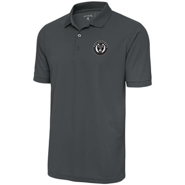 Men's Antigua  Charcoal Philadelphia Union Brushed Metallic Big & Tall Legacy Desert Dry Pique Polo