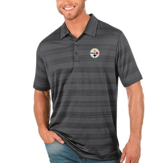 Men's Antigua White/Cream Pittsburgh Steelers Ryder Polo Size: Large