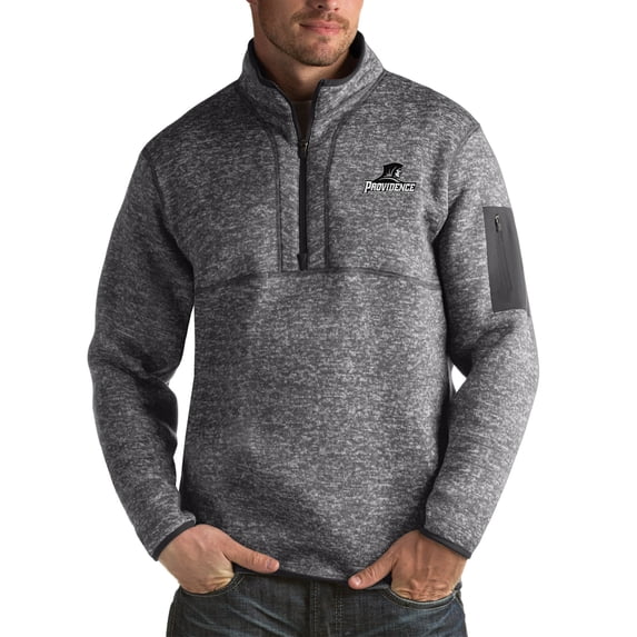 Men's Antigua Charcoal Providence Friars Fortune Big & Tall Quarter-Zip Pullover Jacket