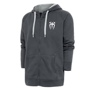 Mens Antigua Charcoal Roman Reigns Victory Full-Zip Hoodie