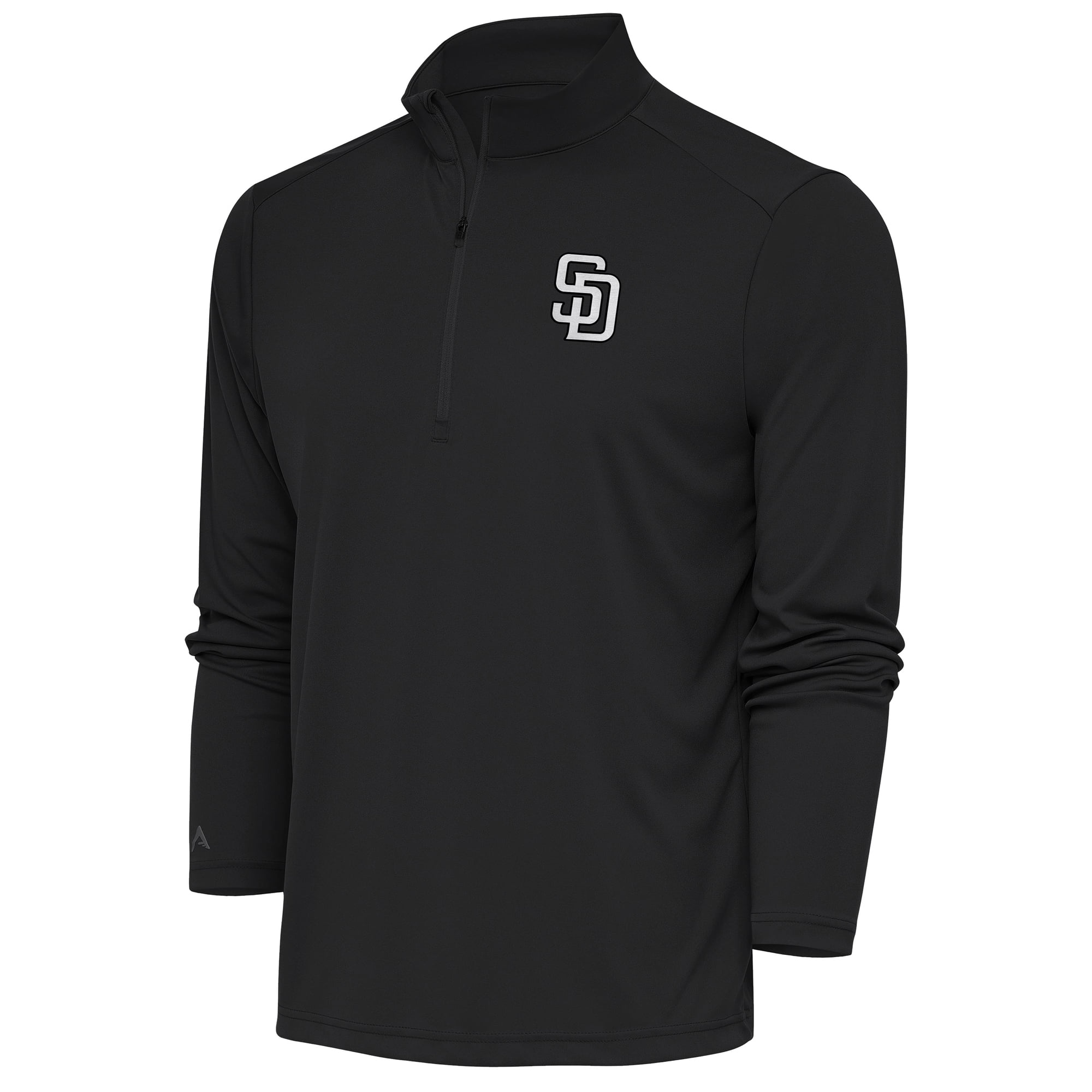 Men's Antigua Charcoal San Diego Padres Metallic Tribute Quarter