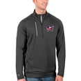 thumbnail image 1 of Men's Antigua Charcoal/Silver Columbus Blue Jackets Generation Quarter-Zip Pullover Jacket, 1 of 1