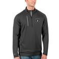 thumbnail image 1 of Men's Antigua Charcoal/Silver Las Vegas Raiders Generation Quarter-Zip Pullover Jacket, 1 of 1