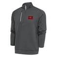 thumbnail image 1 of Men's Antigua Charcoal/Silver nWo Generation Quarter-Zip Pullover Top, 1 of 1