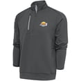 thumbnail image 1 of Men's Antigua  Charcoal South Bay Lakers Generation Quarter-Zip Pullover Top, 1 of 1