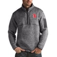 thumbnail image 1 of Men's Antigua Charcoal South Dakota Coyotes Fortune Big & Tall Quarter-Zip Pullover Jacket, 1 of 1