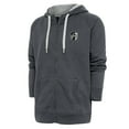 thumbnail image 1 of Men's Antigua Charcoal St. Louis City SC Brushed Metallic Logo Victory Full-Zip Hoodie, 1 of 1
