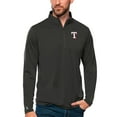 thumbnail image 1 of Men's Antigua Charcoal Texas Rangers Tribute Quarter-Zip Pullover Top, 1 of 1