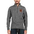 thumbnail image 1 of Men's Antigua Charcoal Tuskegee Golden Tigers Fortune Quarter-Zip Pullover Jacket, 1 of 1