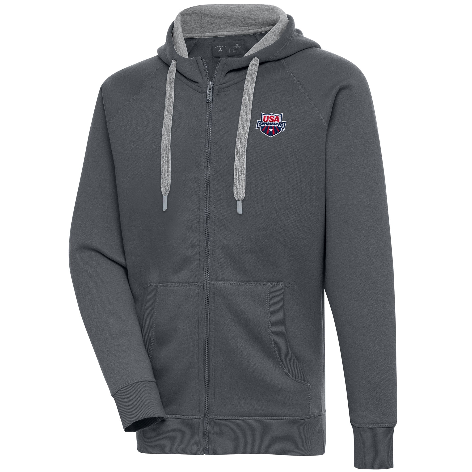Aqua Polka Dot Men's Zip Up Hoodie