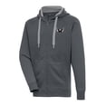 thumbnail image 1 of Men's Antigua  Charcoal Washington Capitals Metallic Logo Victory Full-Zip Hoodie, 1 of 1