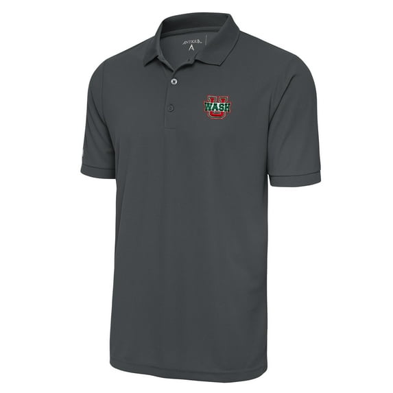 Men's Antigua Charcoal WashU Big & Tall Legacy Pique Polo