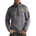 thumbnail image 1 of Men's Antigua Charcoal West Virginia Mountaineers Fortune Big & Tall Quarter-Zip Pullover Jacket, 1 of 1