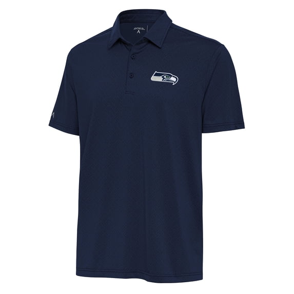 Men's Antigua College Navy Seattle Seahawks Whirl Polo