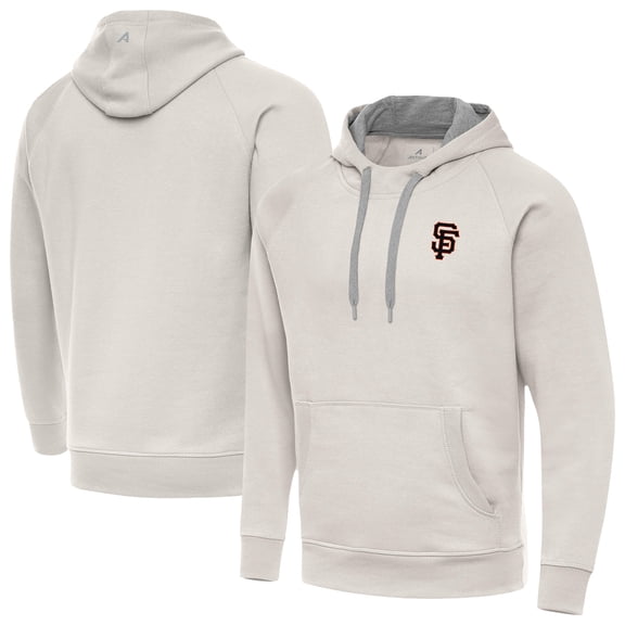 Men's Antigua Cream San Francisco Giants Victory Pullover Hoodie