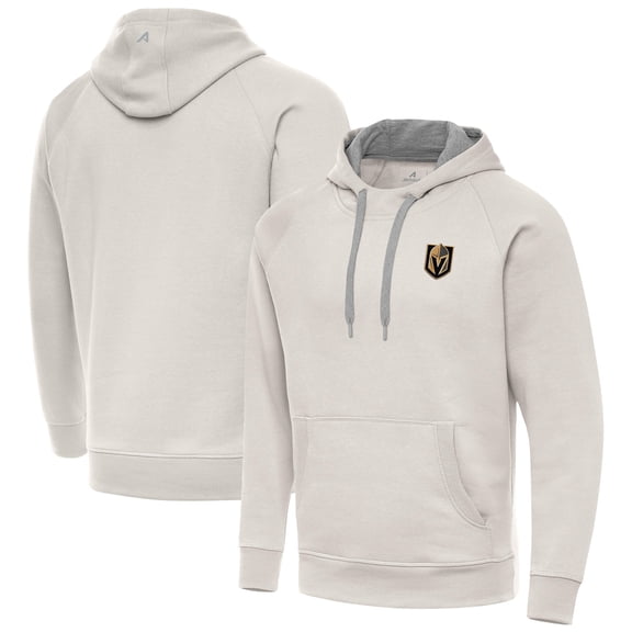 Men's Antigua Cream Vegas Golden Knights Victory Pullover Hoodie