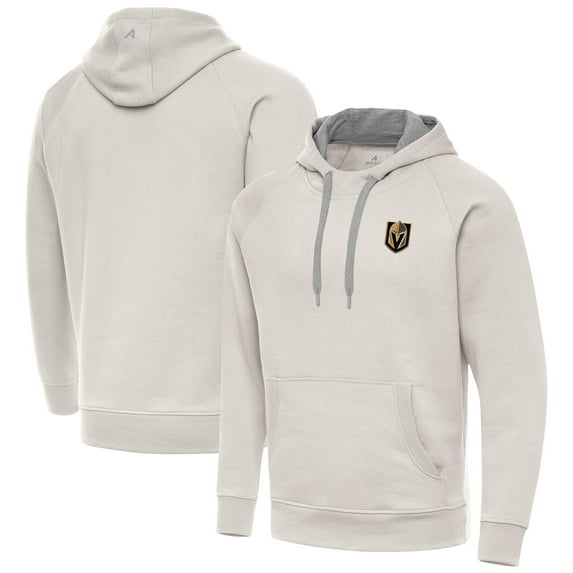 Men's Antigua Cream Vegas Golden Knights Victory Pullover Hoodie