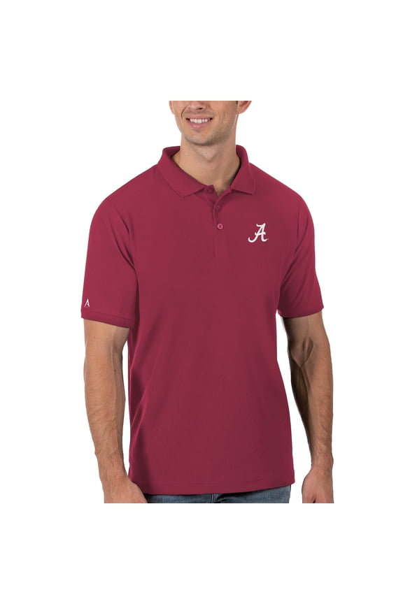 Men's Antigua Crimson Alabama Crimson Tide Legacy Pique Polo