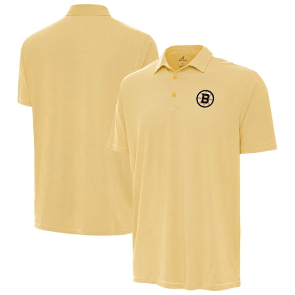 Men's Antigua Gold Boston Bruins Twine Polo