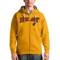 thumbnail image 1 of Men's Antigua Gold Miami Heat Victory Full-Zip Hoodie, 1 of 1