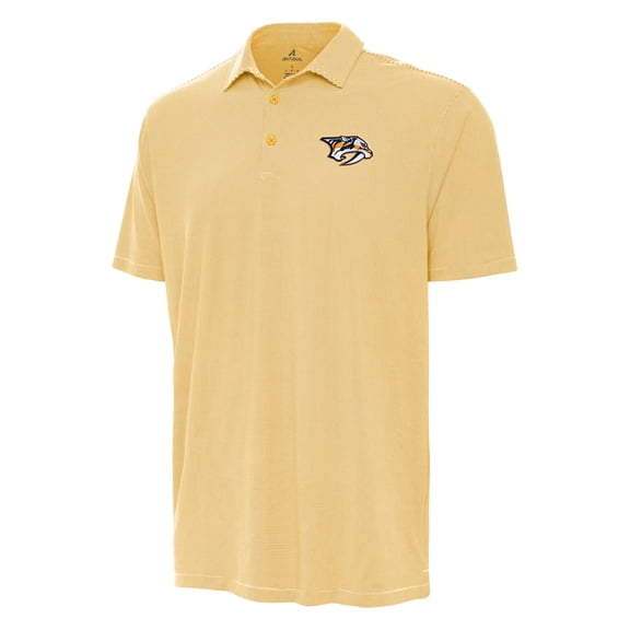 Men's Antigua Gold Nashville Predators Twine Polo