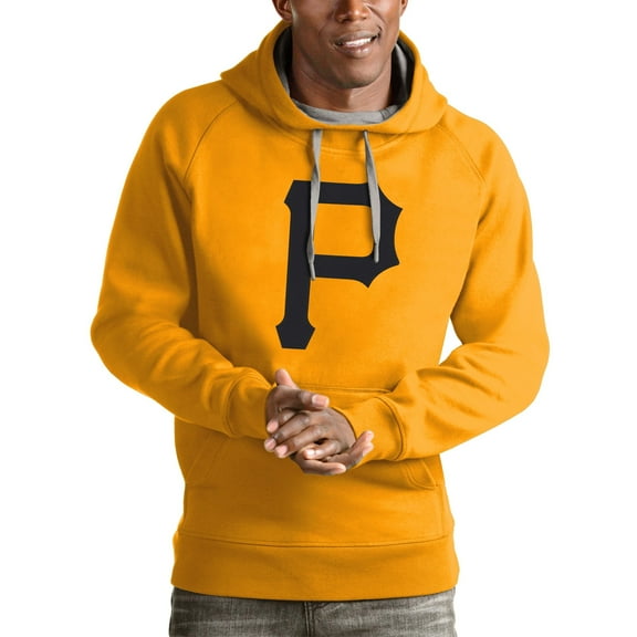 Men's Antigua Gold Pittsburgh Pirates Victory Pullover Team Logo Hoodie