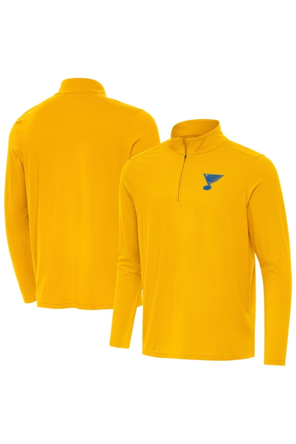 Men's Antigua Gold St. Louis Blues Intent Quarter-Zip Top