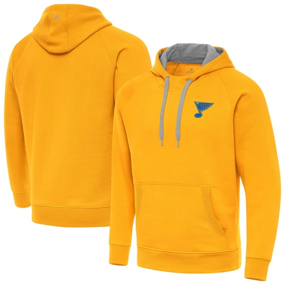 Men's Antigua Gold St. Louis Blues Victory Pullover Hoodie