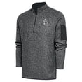 thumbnail image 1 of Men's Antigua Graphite St. Louis Cardinals Metallic Big & Tall Quarter-Zip Jacket, 1 of 1