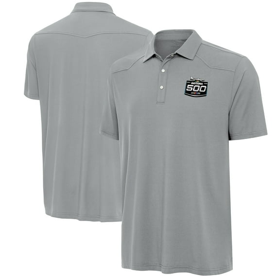 Men's Antigua Gray 2026 Daytona 500 Western Polo
